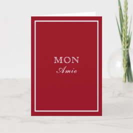 Designer Red Mon Amie Karte
