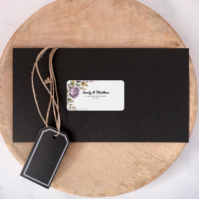 Designer-Rücksendeadressen-Aufkleber für Lila Rose Adressaufkleber (Von Creator hochgeladen)