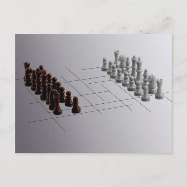 Designer Schach Postkarte (Vorderseite)