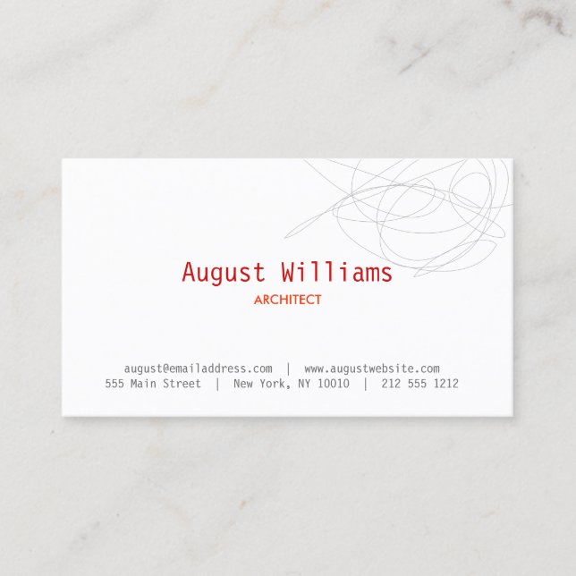 DESIGNER-SKRIBBLE-Visitenkarte Visitenkarte (Vorderseite)