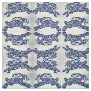 Designer-Stoff für Blauweiße orientalische Kanin Stoff