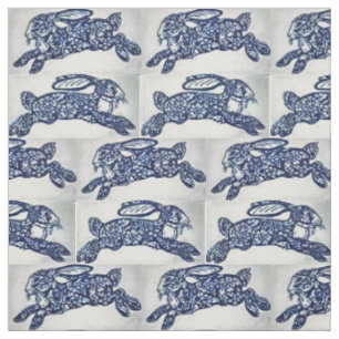 Designer-Stoff für Blauweiße orientalische Kanin Stoff