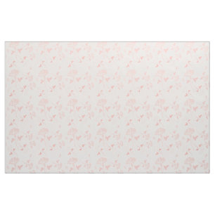 Designer-Stoffe - Rosa Blume & Off White - Geschen Stoff
