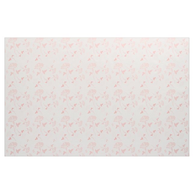 Designer-Stoffe - Rosa Blume & Off White - Geschen Stoff (Fat Quarter (45,7 x 55,9 cm))
