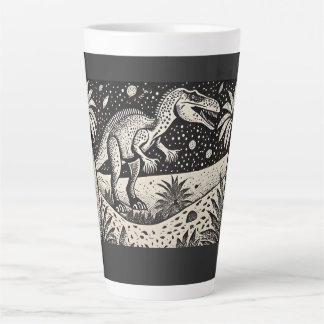 Designer T-Rex Dinasaur Latte Tasse für Historiker