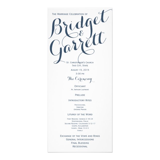 Designer Text Navy Blau Werbekarte (Vorne)