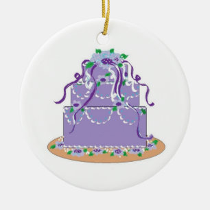 Designer-Torte in lila Tönen Keramik Ornament