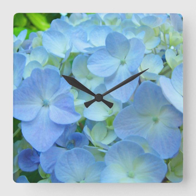 Designer Uhren Beautiful Blue Hydrangea Blume (Vorderseite)