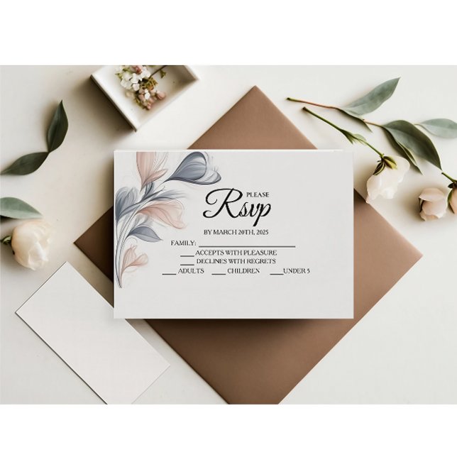 Designer Watercolor Floral RSVP Cards (Von Creator hochgeladen)