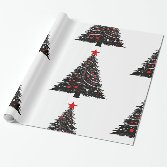 Designer Weihnachtsmuster Umschlagpapier Geschenkpapier (Ungerollt)