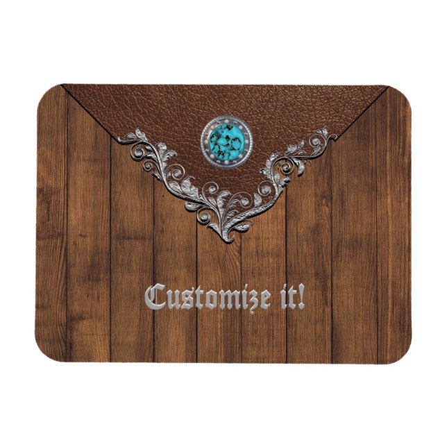 Designer-Western (Flachbildschirm)-Visitenkartenma Magnet (Horizontal)