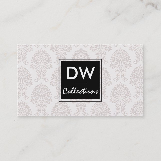 Designerauflistungen | Damask, exquisit Visitenkarte (Vorderseite)