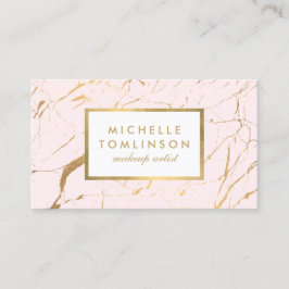 Designerkarte für Rosa und Gold-Marmor Visitenkarte