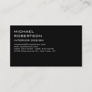Designerkarte für Schwarzes Interieur Visitenkarte