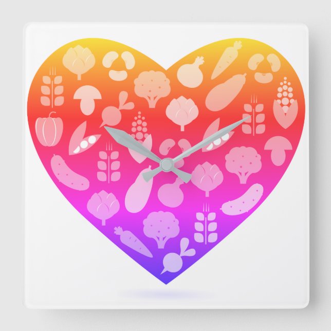 Designers originaux Horloge avec légume rose (Recto)