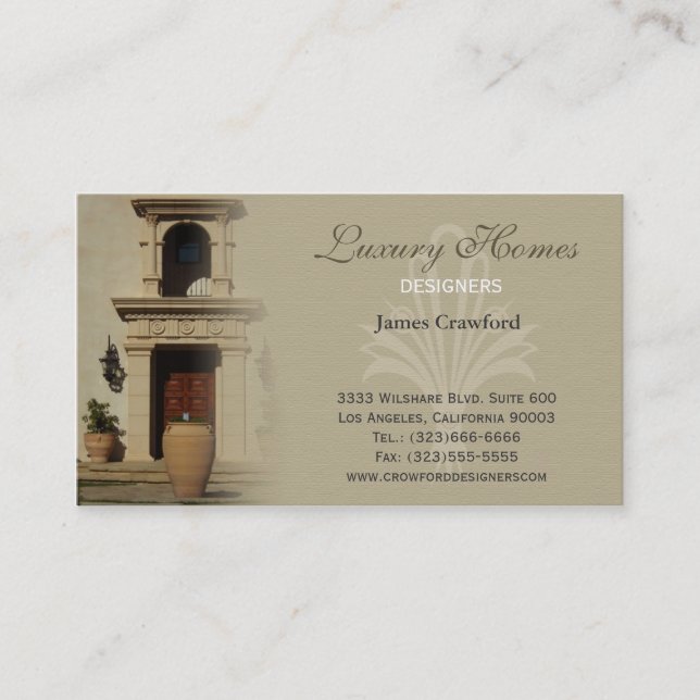 designerscard1, Luxushäuser, DESIGNER, 3333 W… Visitenkarte (Vorderseite)