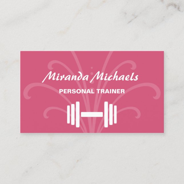 Designertrainer für Pink Personal Fitness Visitenkarte (Vorderseite)