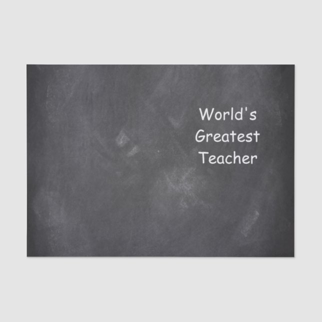 Designgeschenk für die weltbesten Lehrer Seidenpapier (Vorderseite)