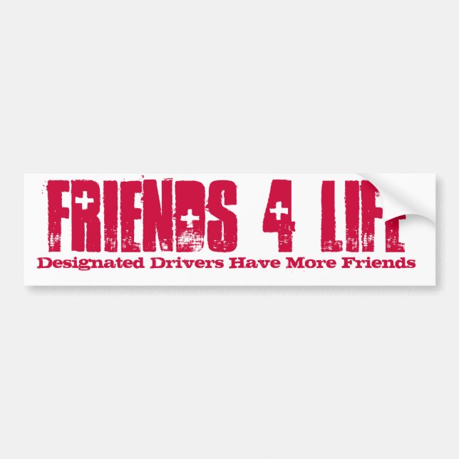 Designierte Fahrer haben mehr Freunde, FREUNDE 4… Autoaufkleber (Vorne)