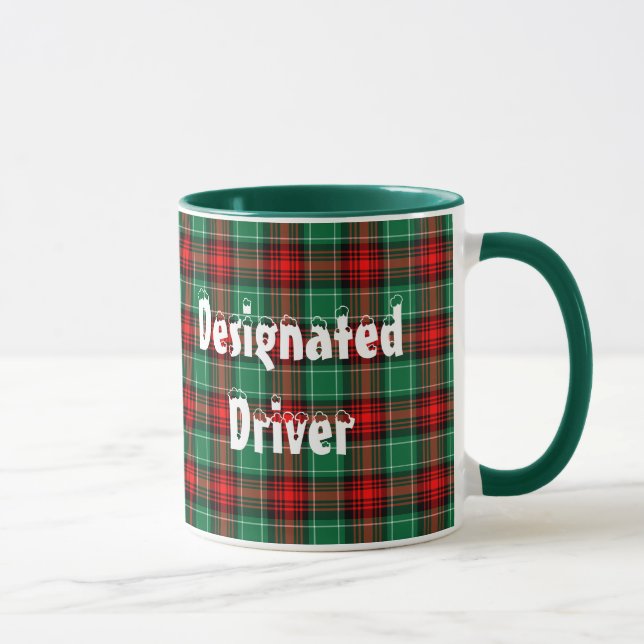 Designierte Treiber Red Green Kariert Coffee Tasse (Rechts)