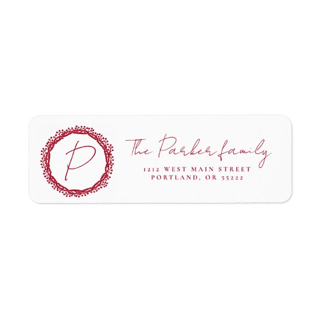 Designlabel für Weihnachtsbeeren (Vorne)