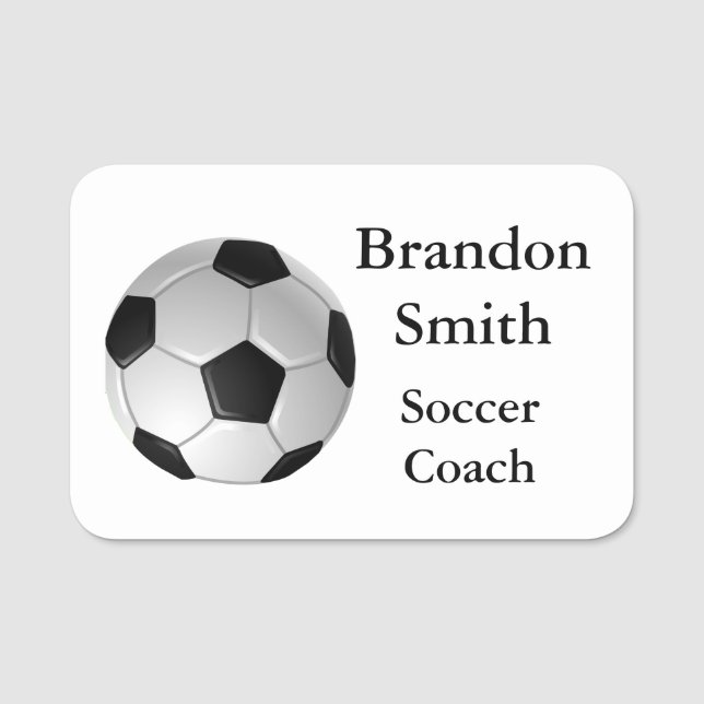 Designname für den Fußballball Namensschild (Vorderseite)