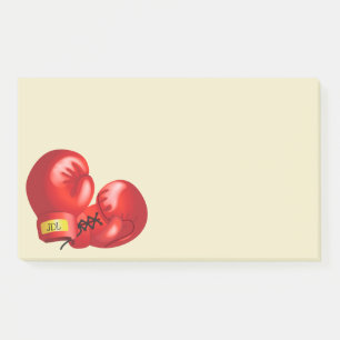 Designnotizen für Boxhandschuhe Post-it Klebezettel
