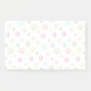 Designnotizen für farbige Paw-Drucke Post-it Klebezettel