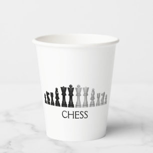 Designpapier-Cup für Schachfiguren Pappbecher