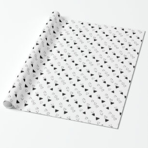 Designpapier für schwarz-weiße Dreiecke Geschenkpapier