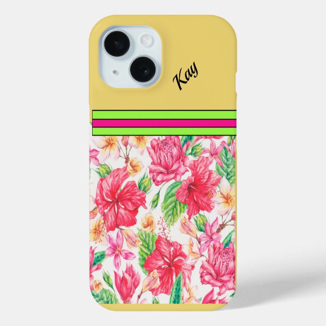 Designs für benutzerdefinierte tropische Blume Case-Mate iPhone Hülle (Rückseite)