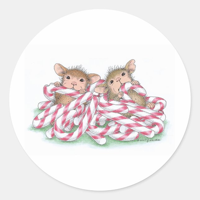 Designs für die Maus Runder Aufkleber (Vorderseite)