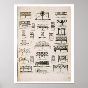 Designs für Gartensitze, von 'A Compendium von Dr. Poster