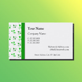 Designs für grüne Kleeblätter - kundenspezifische  Visitenkarte