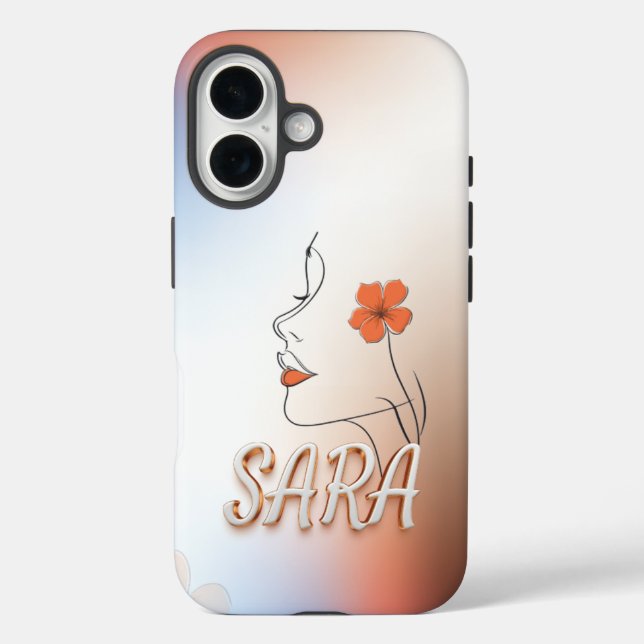 Designs für künstlerische Handys mit Sara iPhone 16 Hülle (Rückseite)