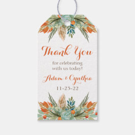 Designs für Orange, Green und Brown Floral Geschenkanhänger