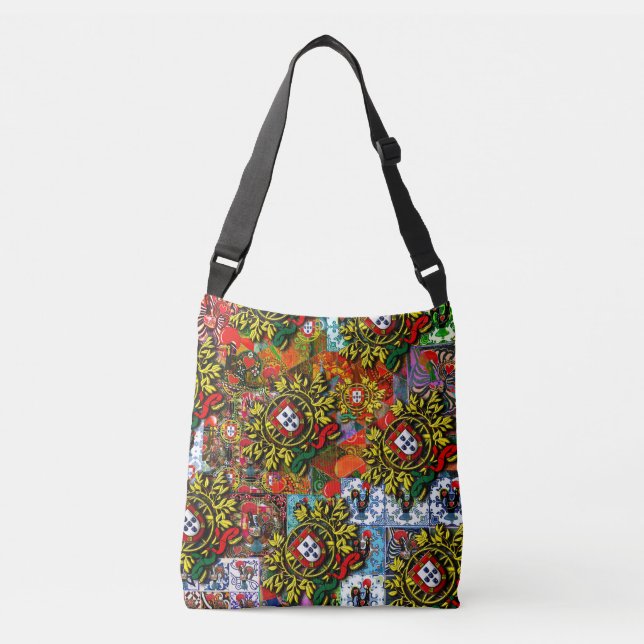 Designs portugiesischer Kunst Tragetaschen Mit Langen Trägern (Vorderseite)
