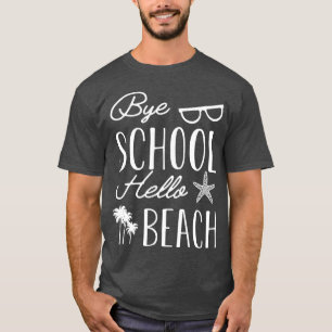 DESIGNStrand Tschüss Schule Hallo Strand 80er lust T-Shirt