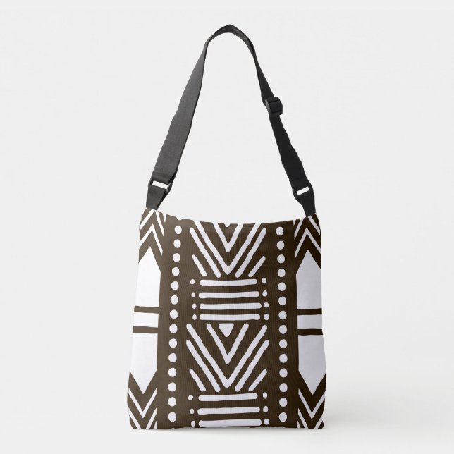 Designtasche für afrikanische Muds Tragetaschen Mit Langen Trägern (Vorderseite)