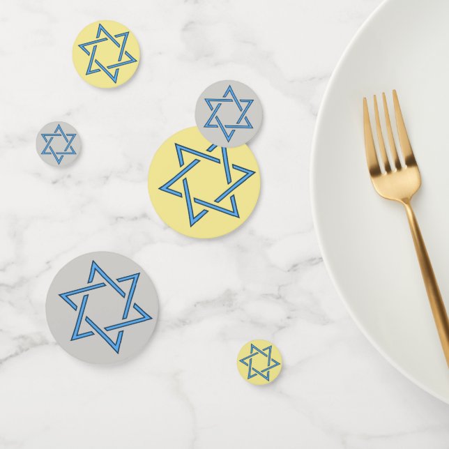 Designtisch Confetti für blaue jüdische Sterne Konfetti (Gruppe)
