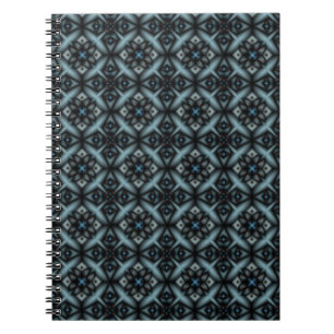 designvoll, geometrisch, blau, schwarz, orientalis notizblock