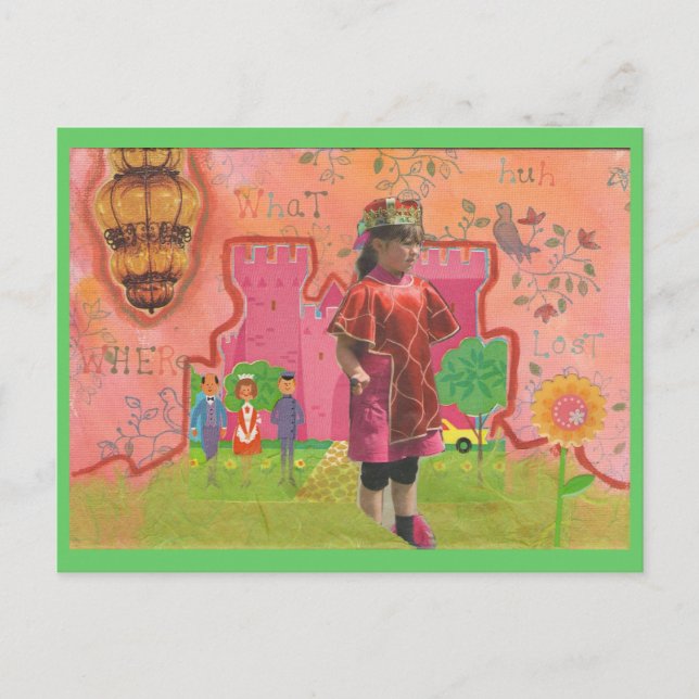 desillusionierte Prinzessin Postkarte (Vorderseite)