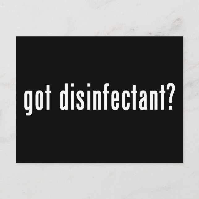 Desinfektionsmittel got? postkarte (Vorderseite)