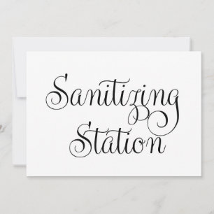 Desinfektionsstation Hochzeitsschild Einladung