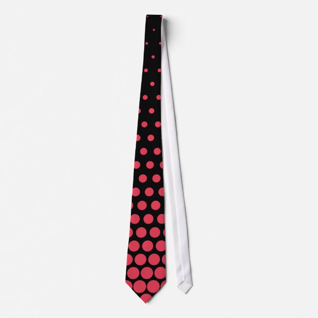 Desire Polka Dot Modern Black Krawatte (Vorderseite)