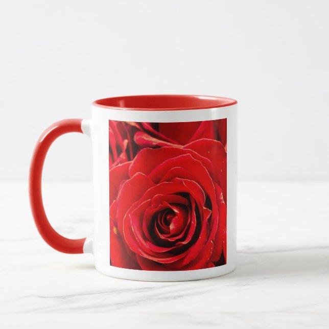 Desire Red Roses 11oz Two-Tone Mug Red Tasse (Links)
