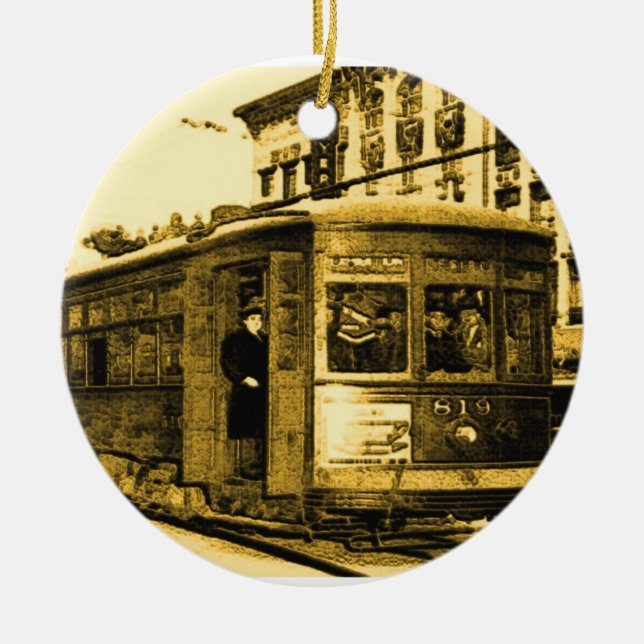 Desire Streetcar auf Canal St Keramik Ornament (Vorne)