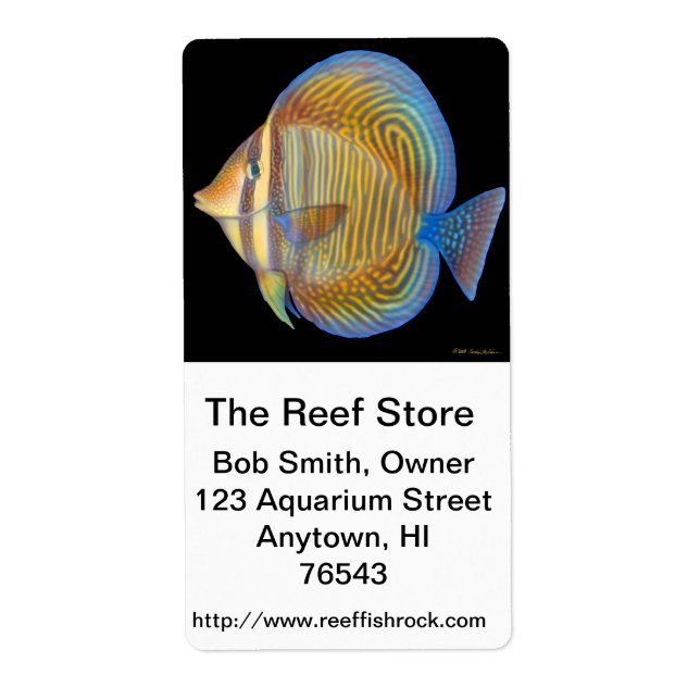 Desjardins Sailfin Tang individualisierbares Label (Vorne)