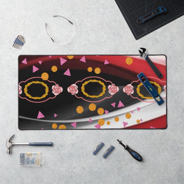 Desk Mat Abstrakt Red Black Schreibtischunterlage (Arbeitsplatz)