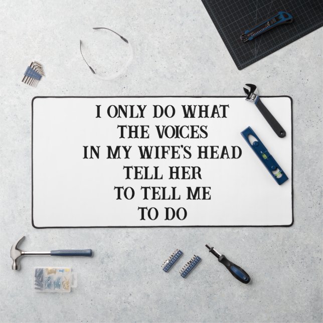 Desk Mat Husband Wife's Joke Schreibtischunterlage (Arbeitsplatz)